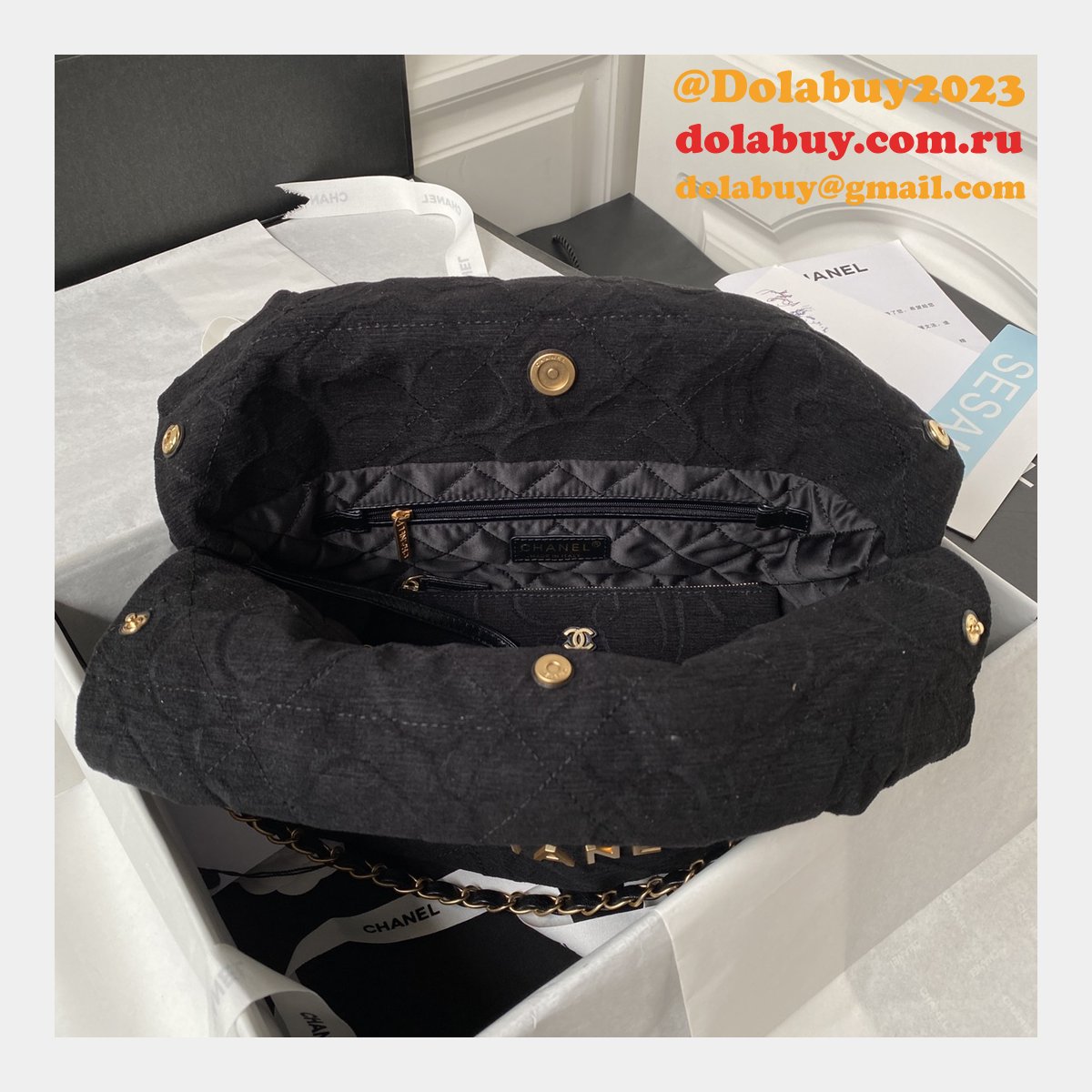 Buy Best High-Quality Camellia 22 CC Bag AS3260 35cm