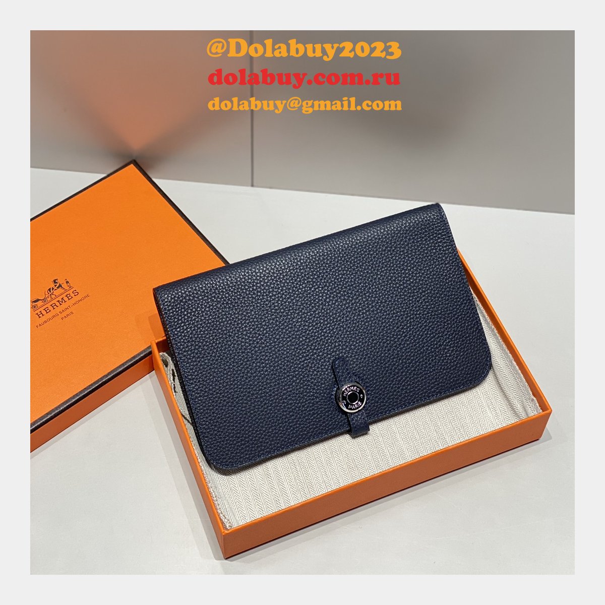 Luxury 1:1 Mirror Hermes Togo Passport Holder
