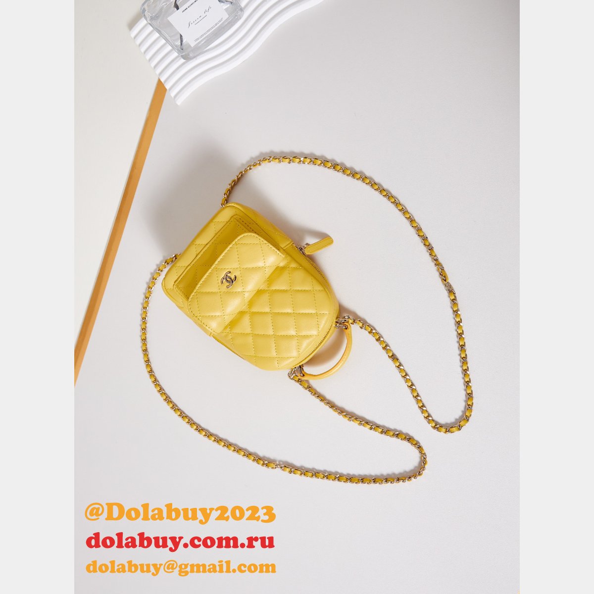 Luxury 24Cmini lambskin women backpack AP3753