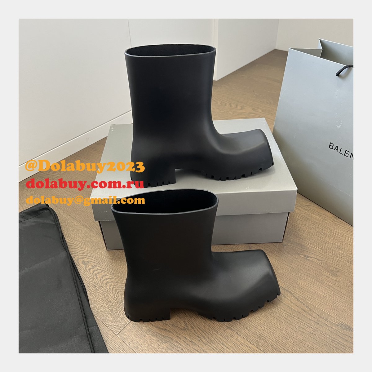 Replica Balenciaga Luxury Trooper Rubber Boot 1:1 Mirror Dolabuy