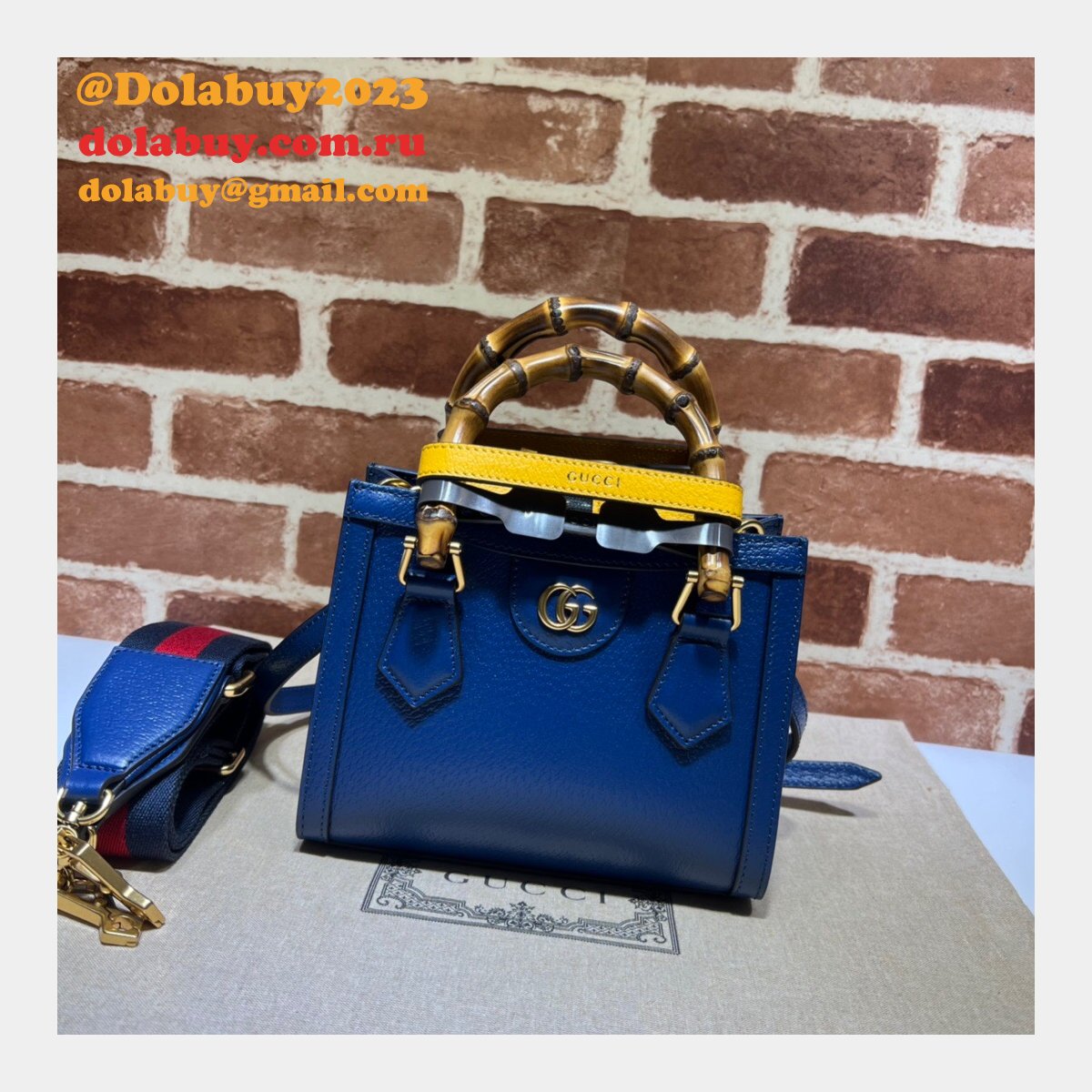 G*u*i designer replica 702732 diana mini tote bag leather