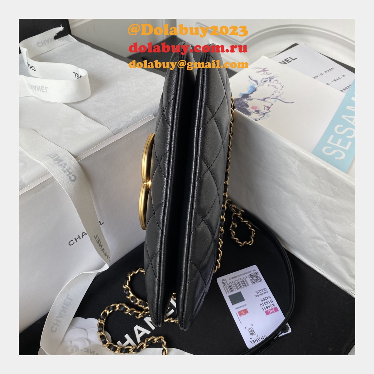Cheap 1:1 Mirror AS4611 Baguette Black Bags Online Sale