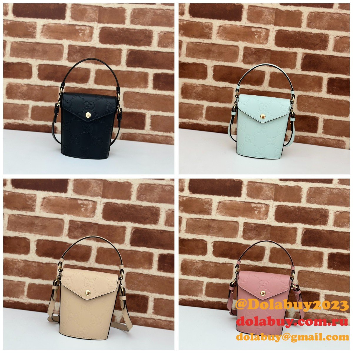 G*u*i 772795 uk embossed top handle replicas shoulder bag
