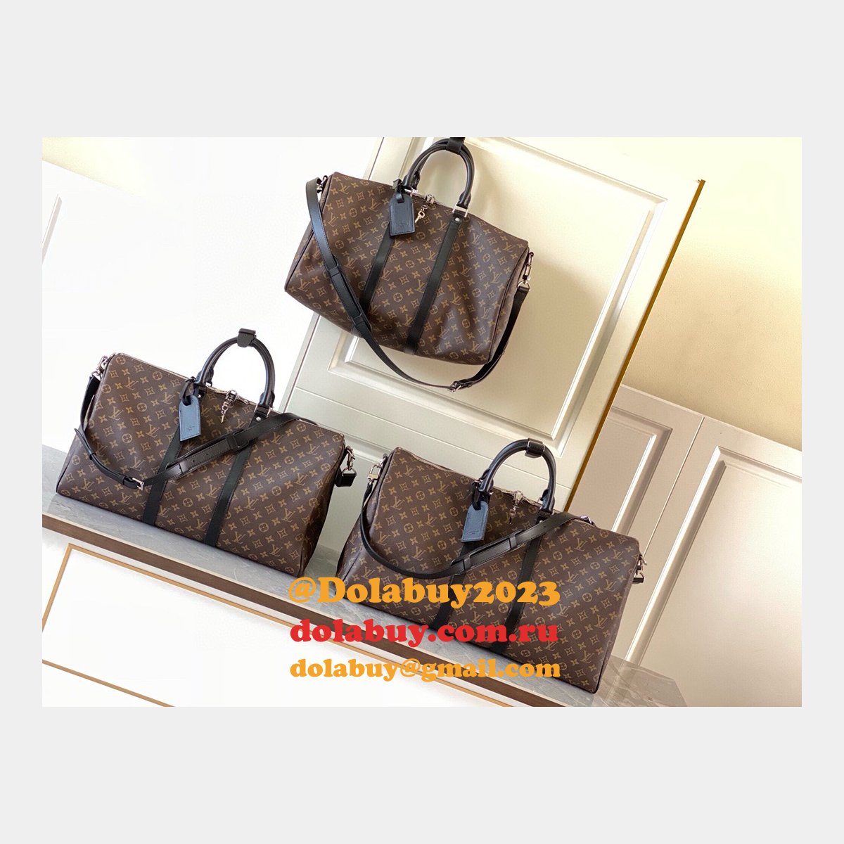 Louis Vuitton M56714/M56713/M56711 Replica 45/50/55CM Keepall Bandoulière