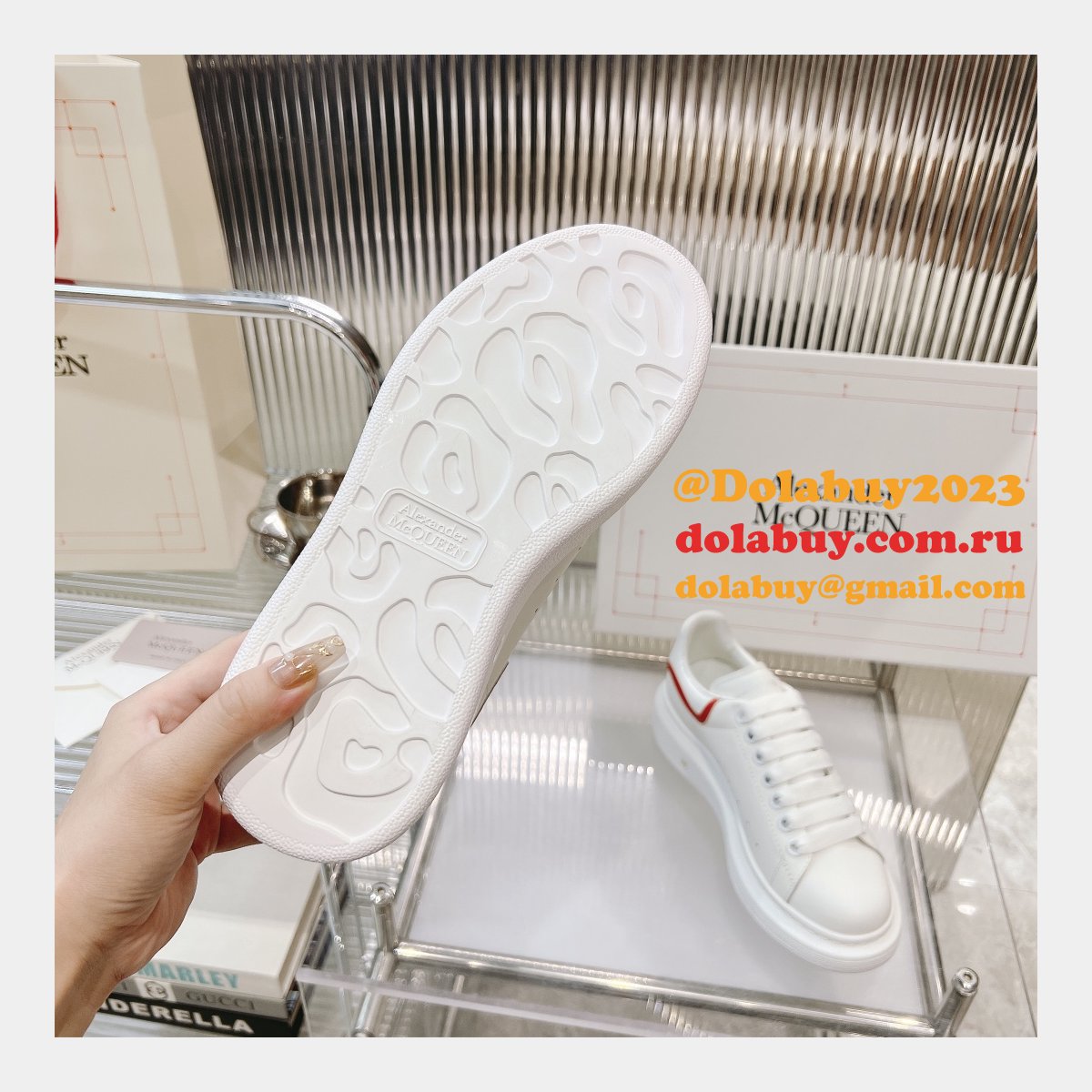 Top Quality ALEXANDER REPLICA women/men white shoes
