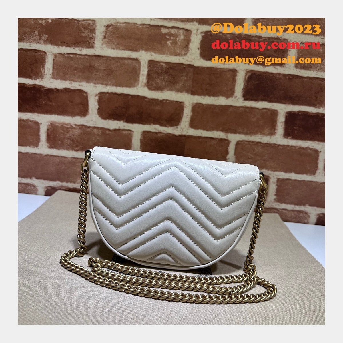 offers 1:1 replica G*u*i gg marmont 746431 matelassé chain bag