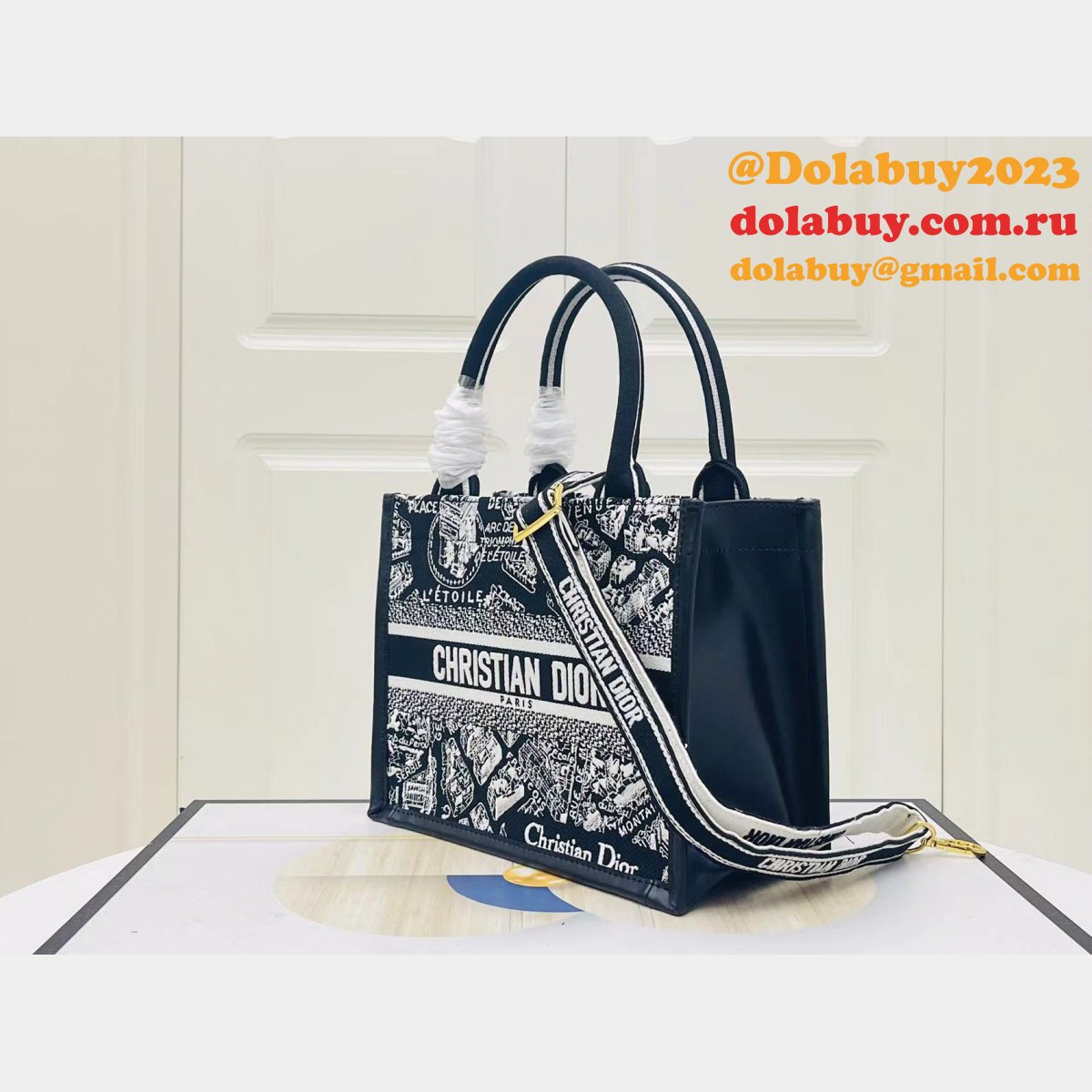Luxury Dior Book tote with strap new 1286 all size