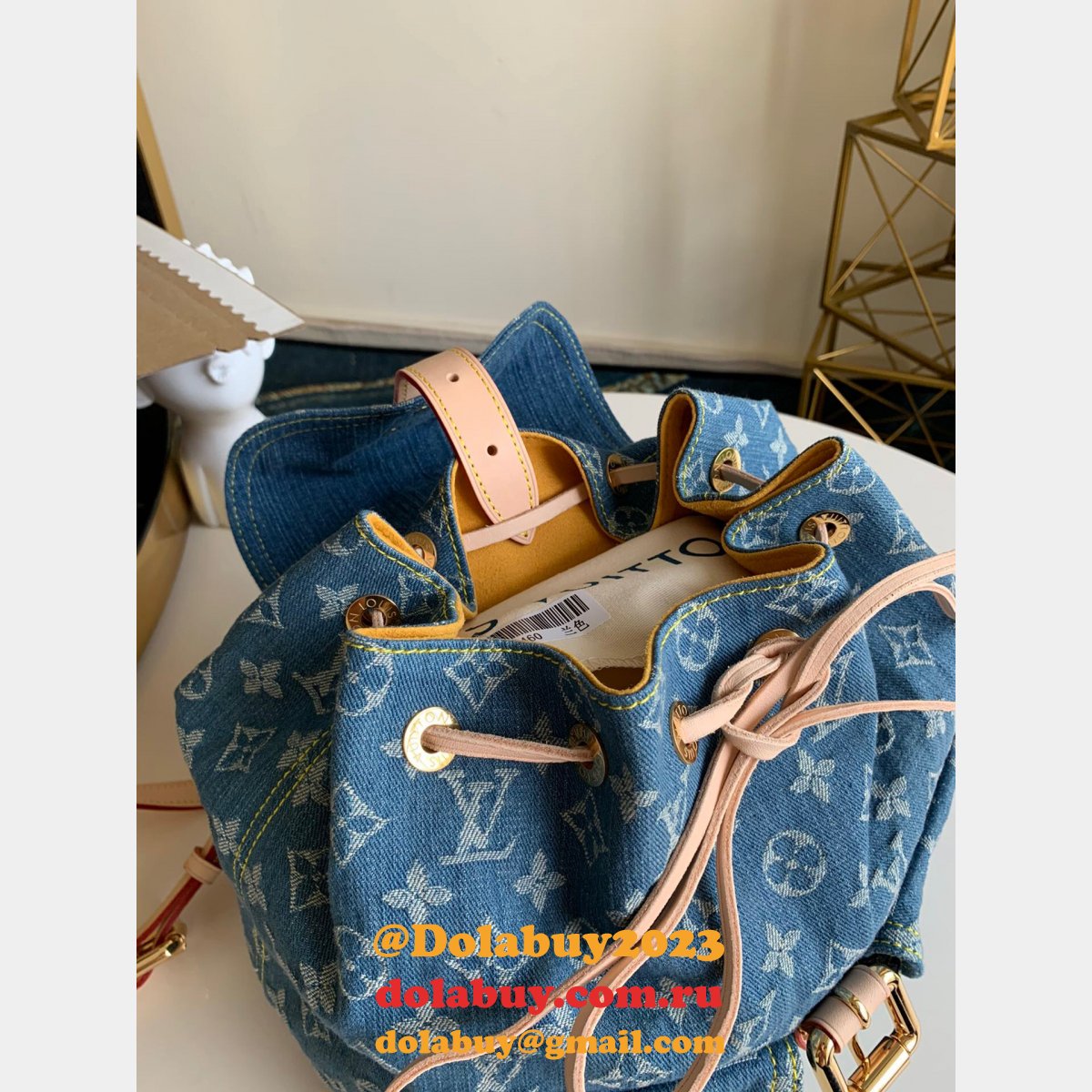 Louis Vuitton High Quality Designer Replica M44460 Denim Dackpack Bag