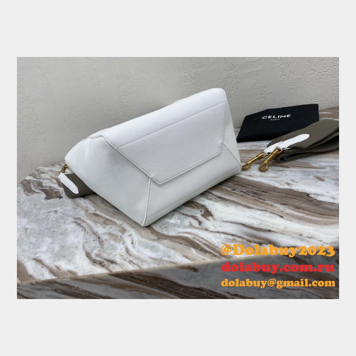 Top Quality Replica Seau Sangle Celine White Bags