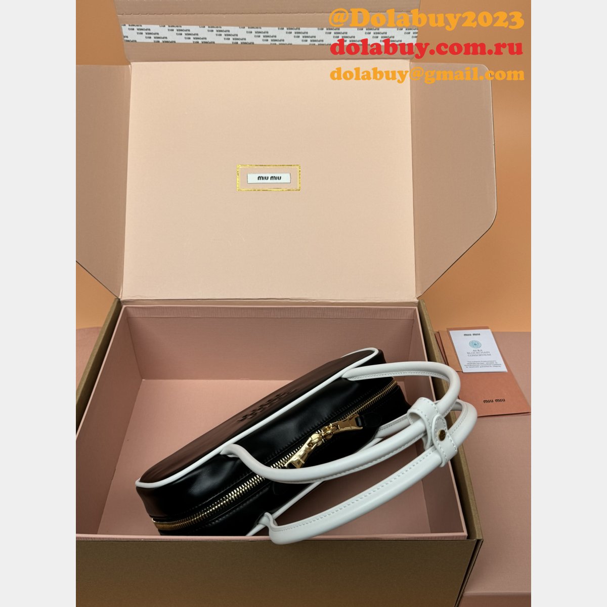 Perfect MIU MIU Beau Calfskin Leather Bag 5BB173