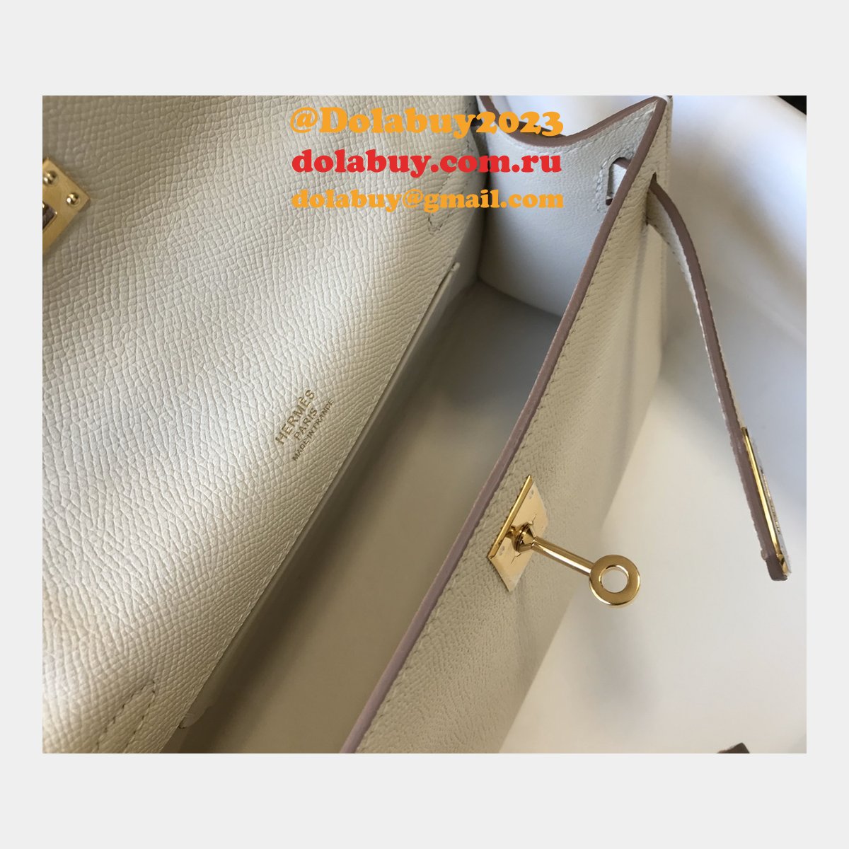 Luxury Hermes EPSOM LEATHER Mini Kelly Pouchette