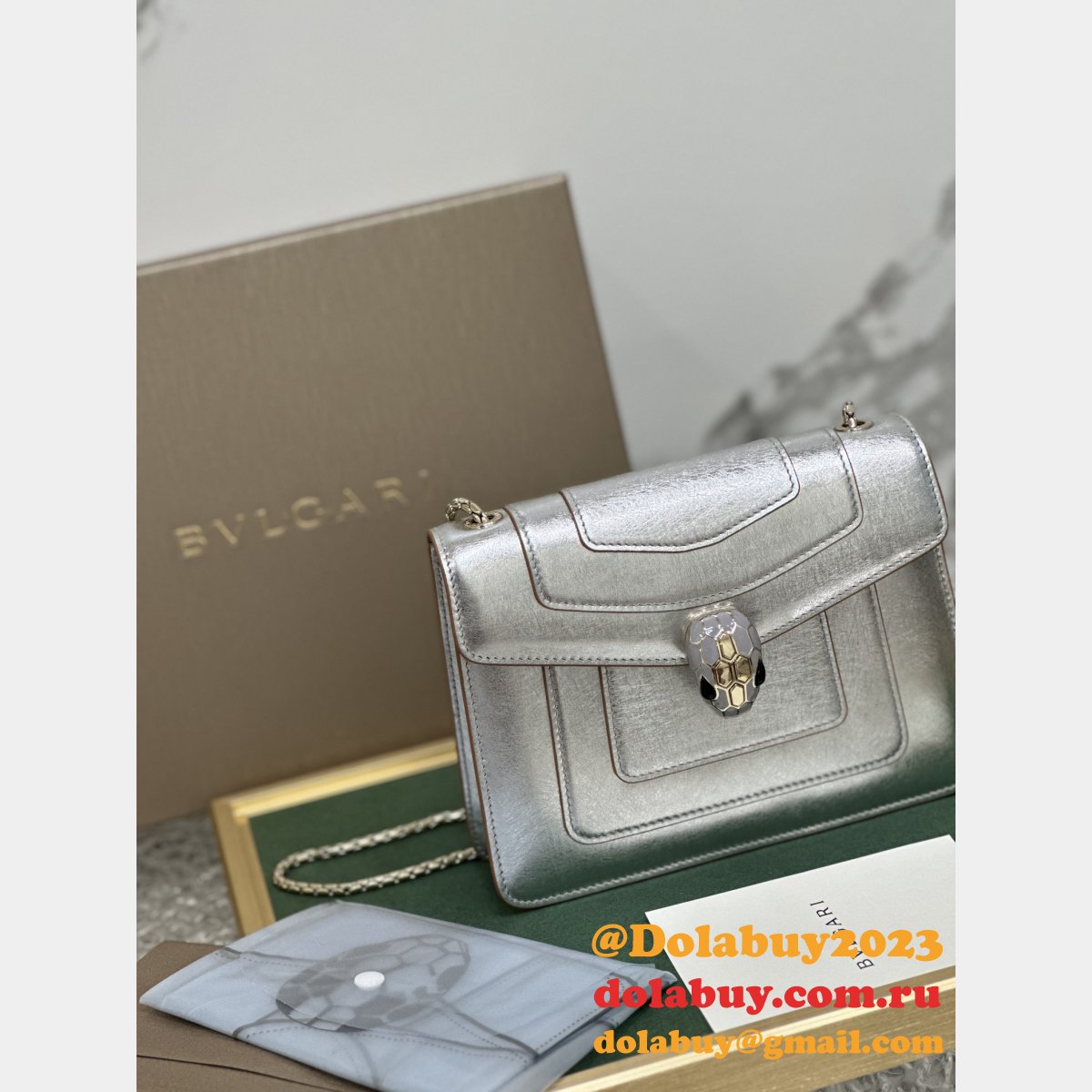 Fashion BVLGARI SERPENTI BAIA 1:1 Mirror handbag