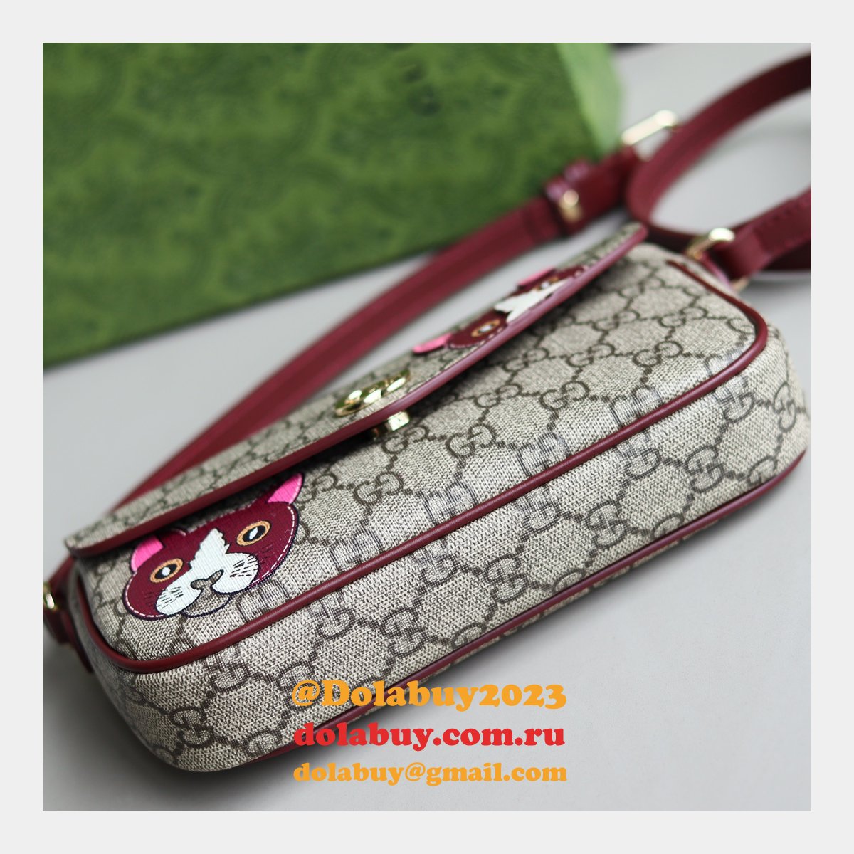 GG Mini Shoulder Bag With Cat Detail #818764