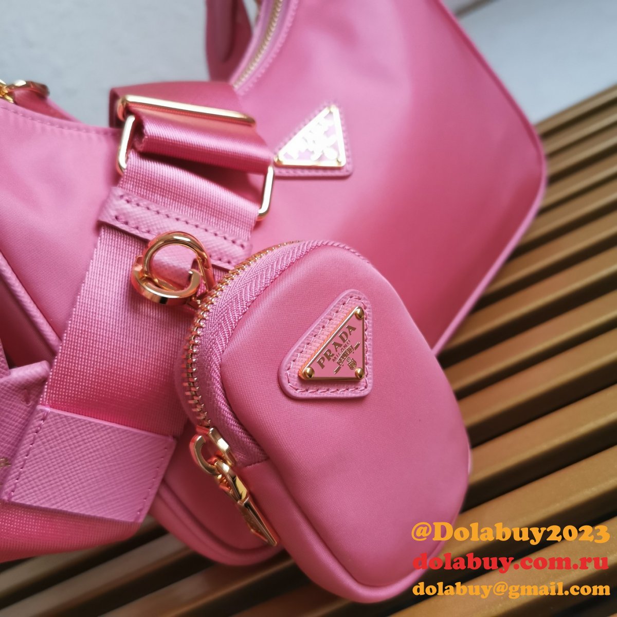 Prada Replica Nylon Hobo 1BH204 Knock Off Designer Bag