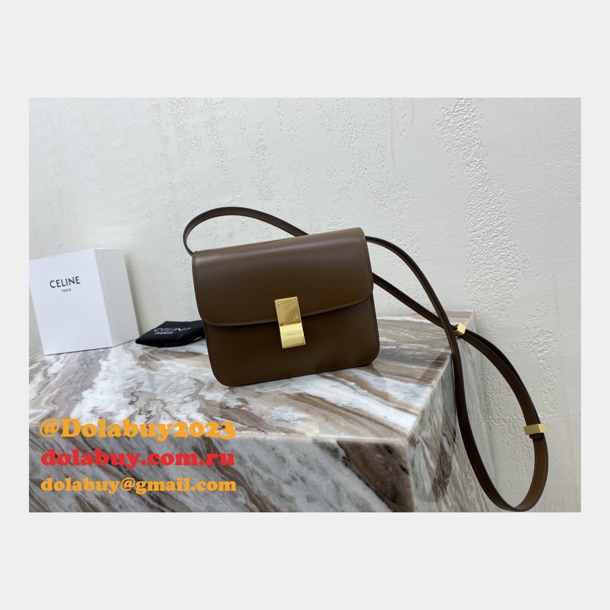 Cheap Celine Designer Teen Classic Box Brown Bag