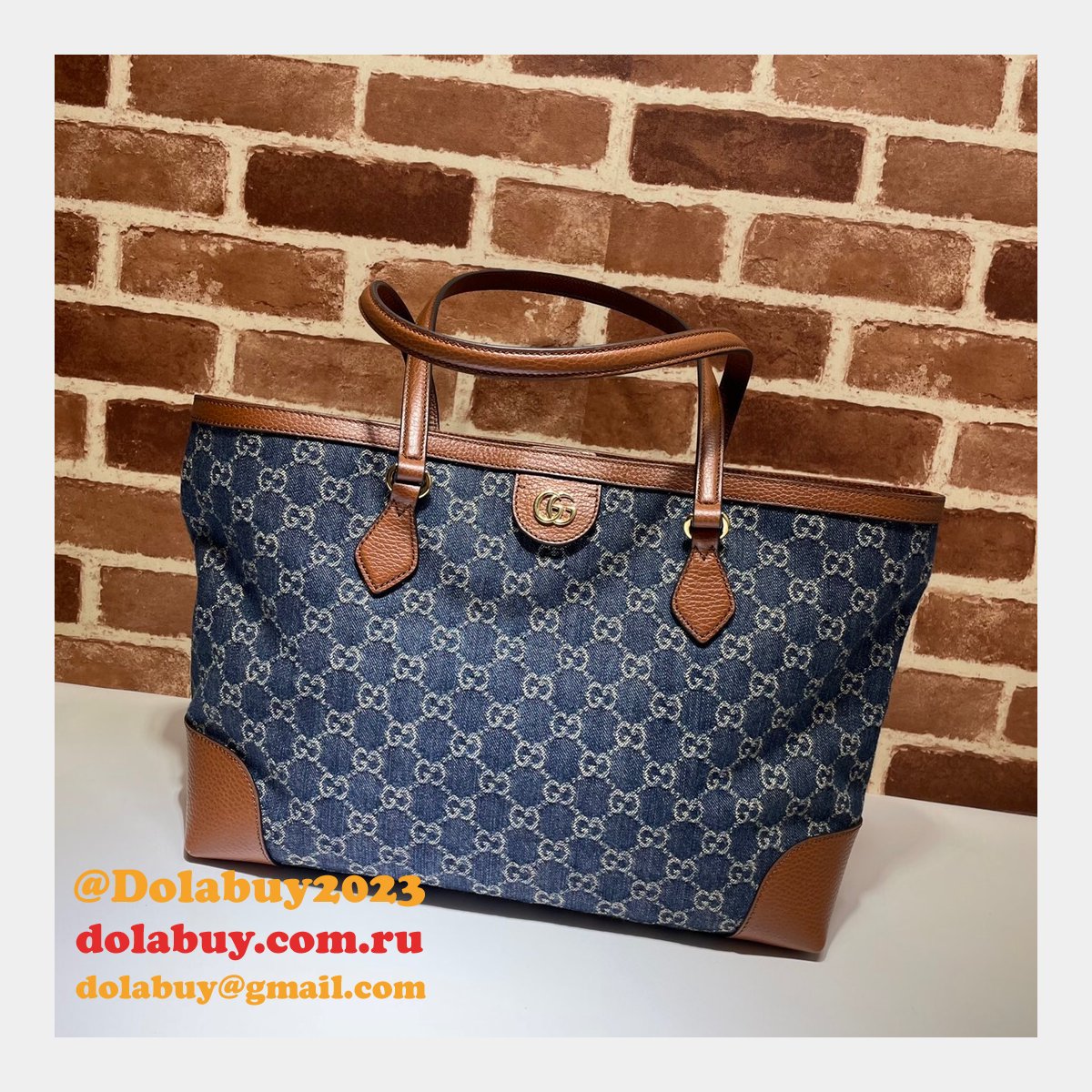 dark blue knockoff G*u*i ophidia gg medium tote 631685 bag