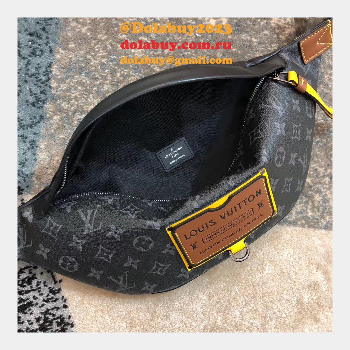 Shop Louis Vuitton M45220 Discovery Bumbag Monogram Eclipse Canvas