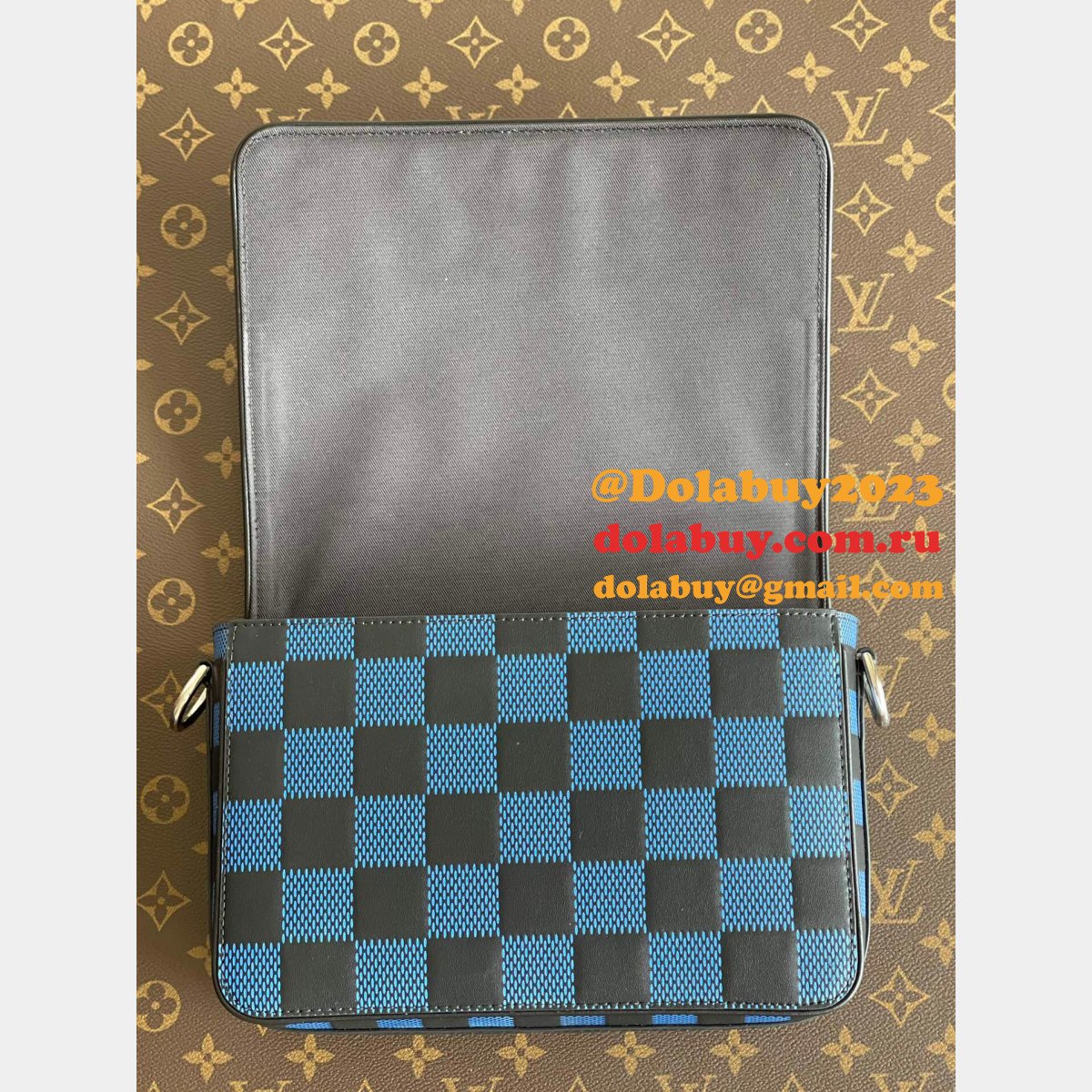 Louis Vuitton Best Replicas N50037 Studio Messenger Damier Infini Leather Bags