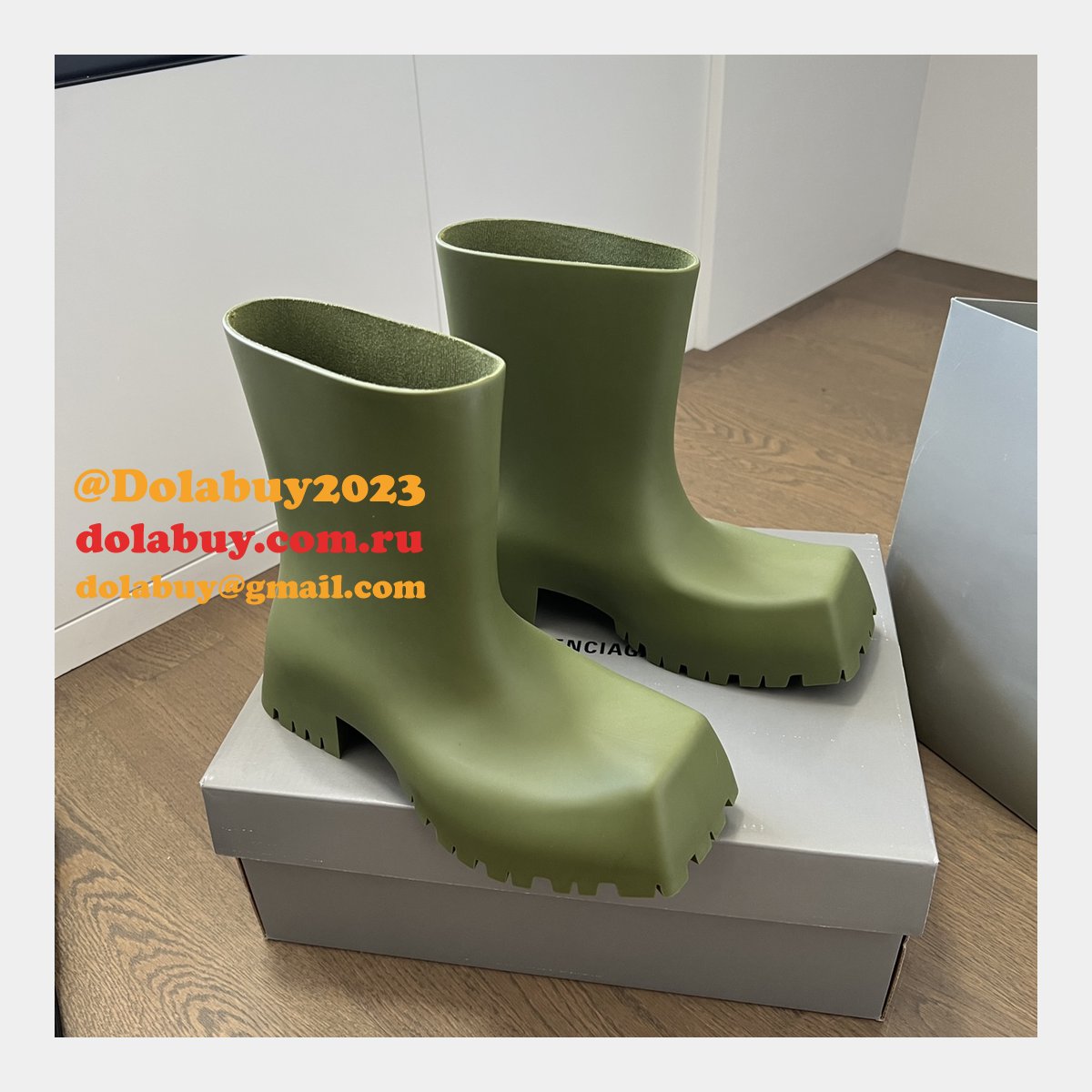 Replica Balenciaga Luxury Trooper Rubber Boot 1:1 Mirror Dolabuy