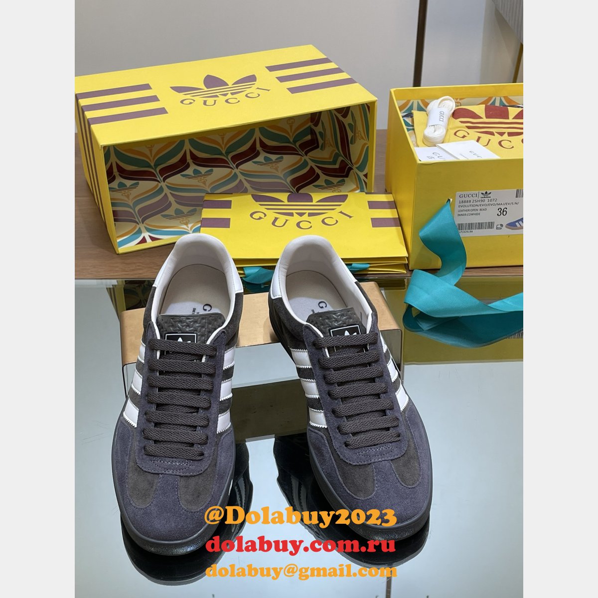 top quality G*u*i & adidas couple sneakers 2024