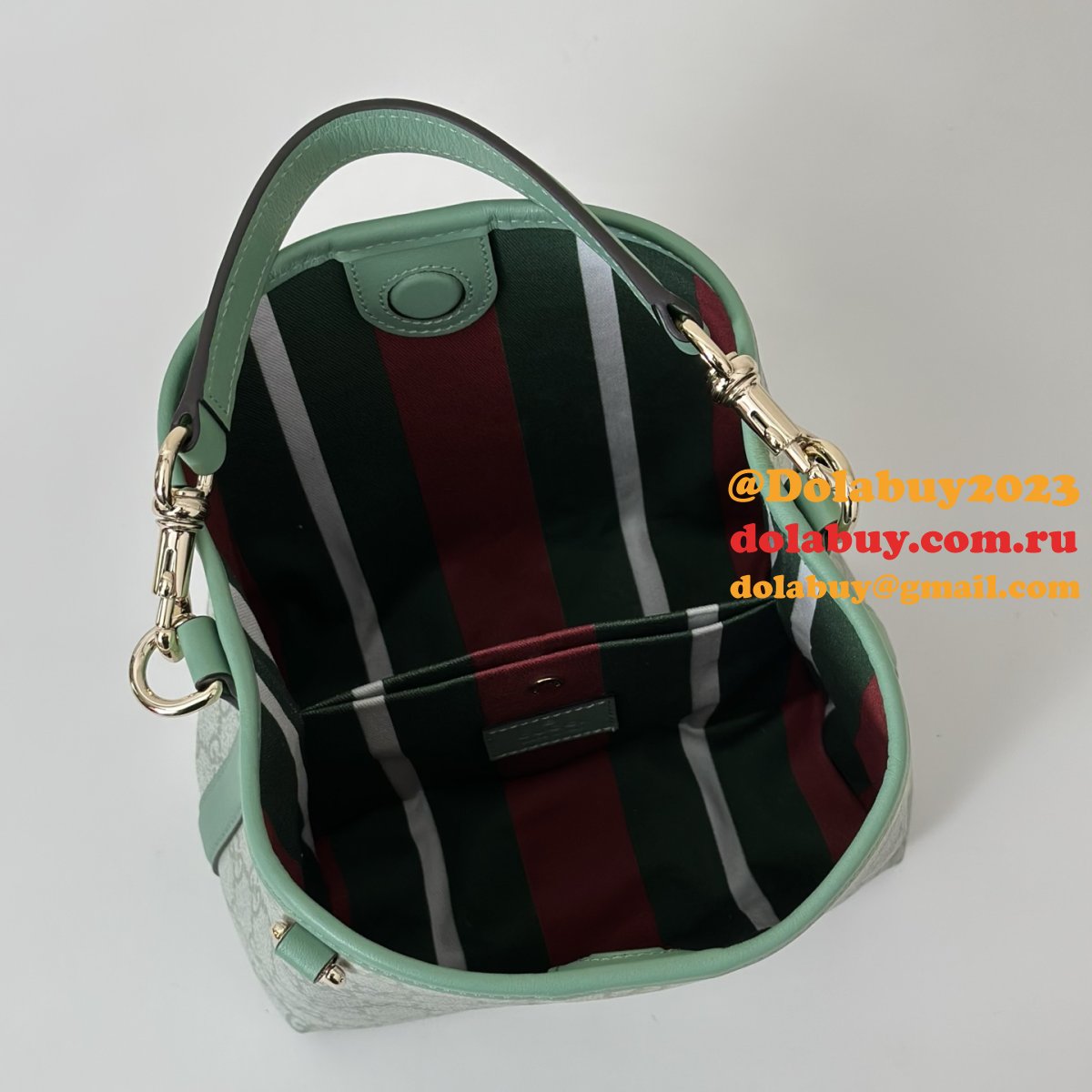 G*u*i shop the gg emblem mini bucket 1:1 mirror 815118 bag