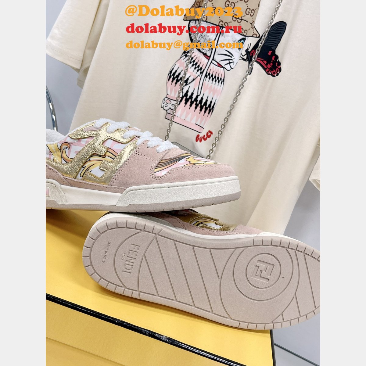 Hottest Replica Fendi X Versace match TUP F Logo Shoes