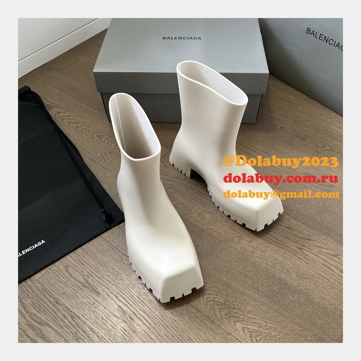Replica Balenciaga Luxury Trooper Rubber Boot 1:1 Mirror Dolabuy