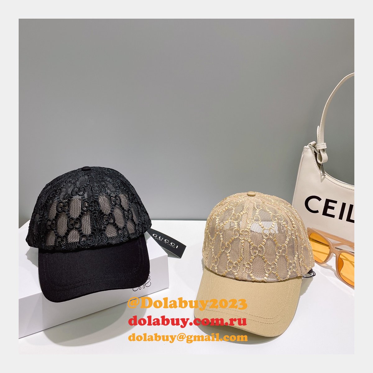 Top Quality Christian Dior Colorblock sun shading Hats