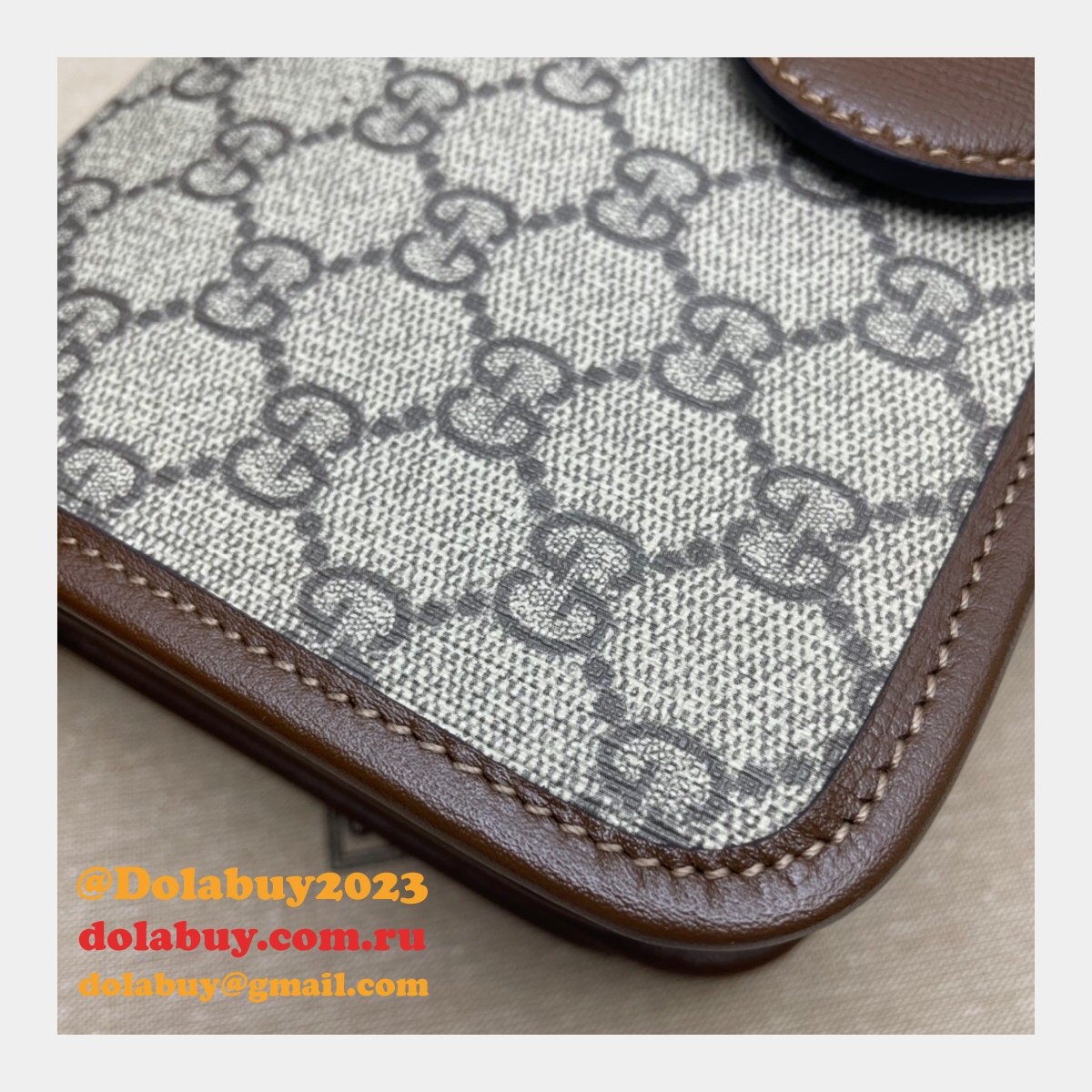 designer fake G*u*i 671620  shoulder bag with interlocking g in gg supreme