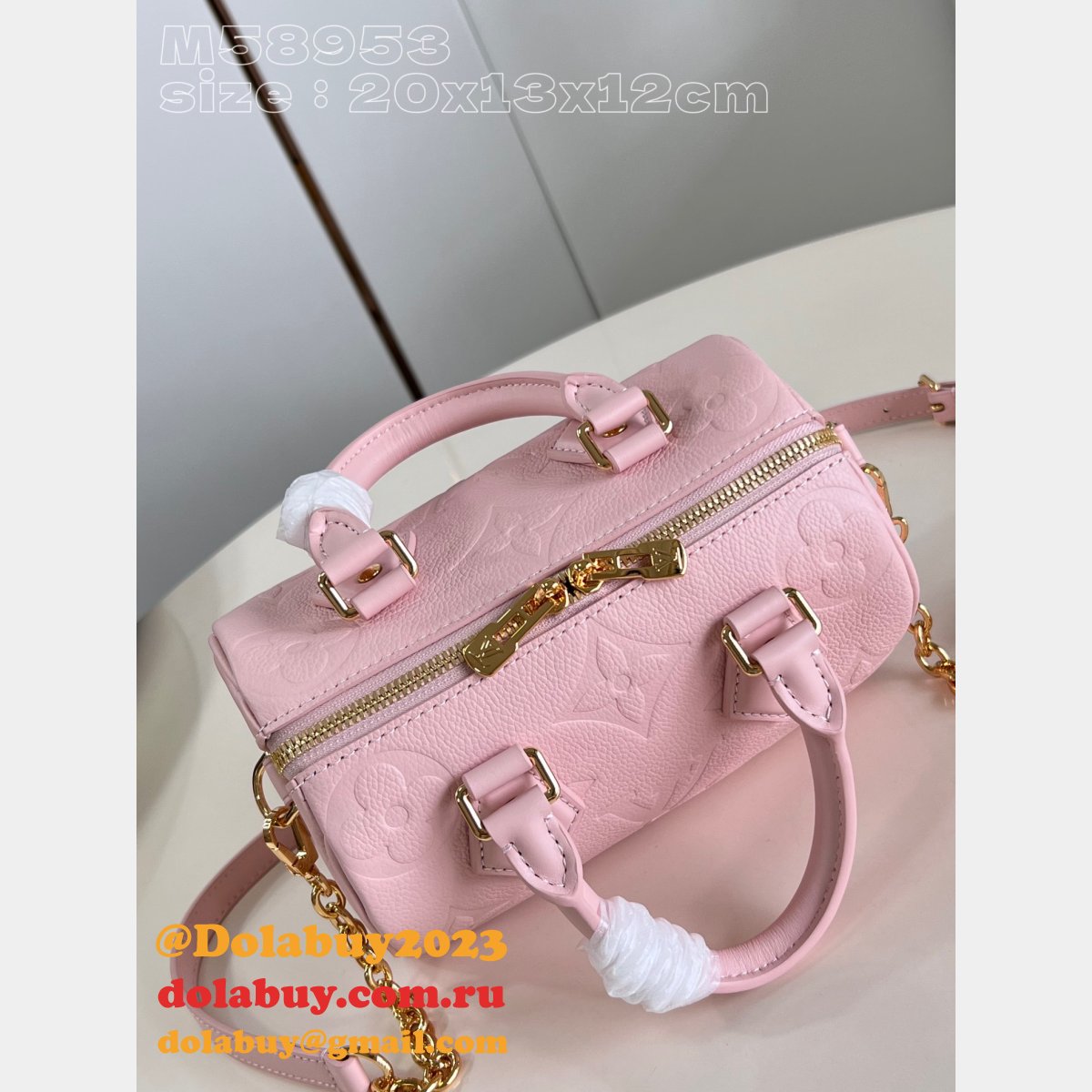 Perfect Pink M47136 Speedy Bandoulière 20 Replicas Louis Vuitton Bag