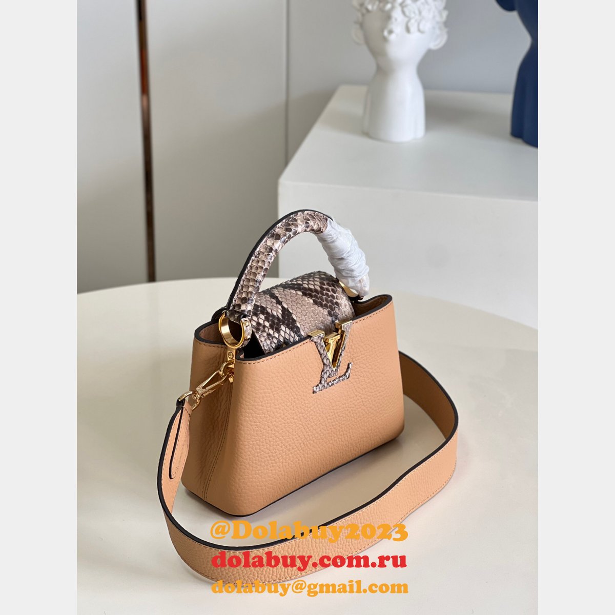 Louis Vuitton First Copy Capucines N80741 Arizona Brown Bag