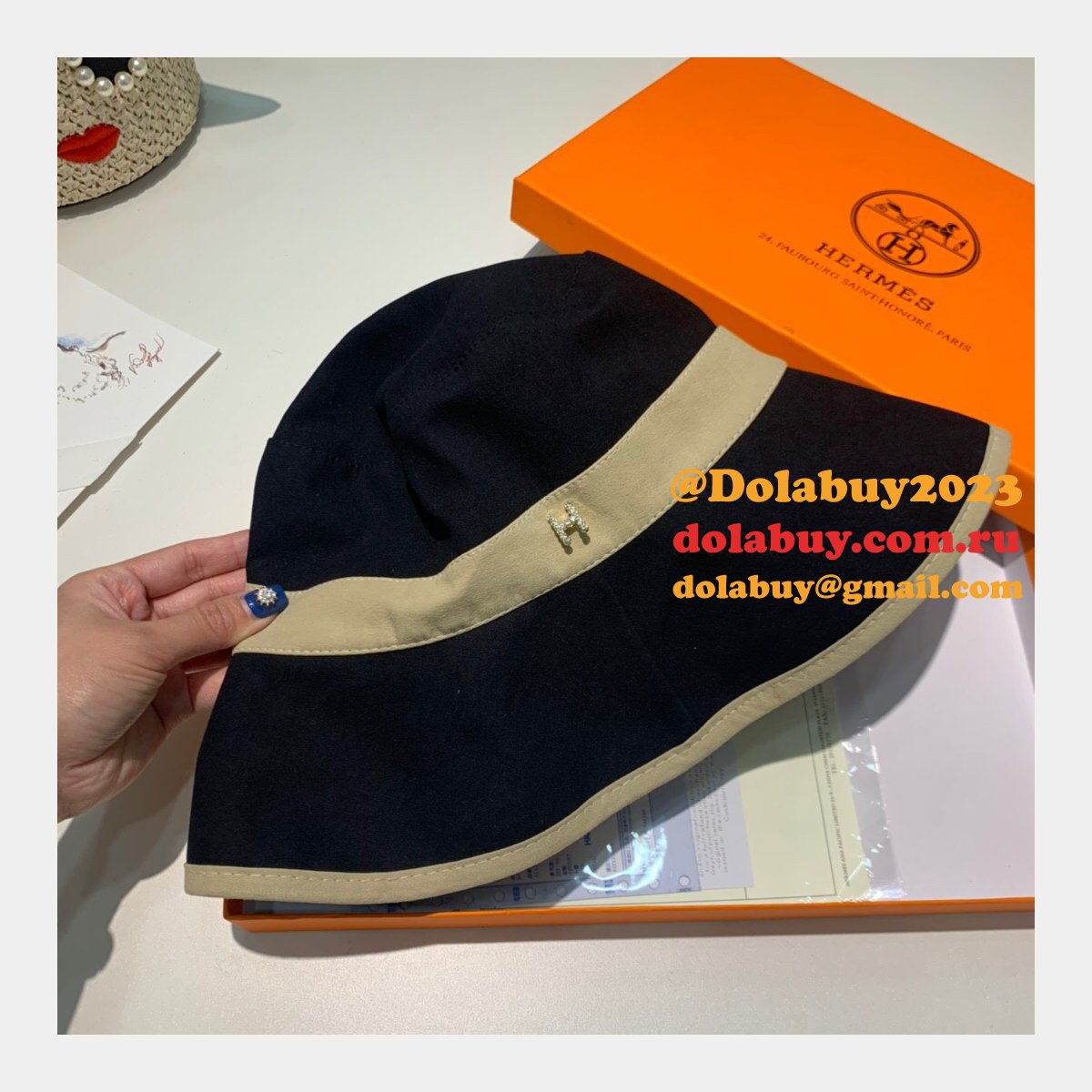 Hermes Top Quality H deduction Fishermans hat