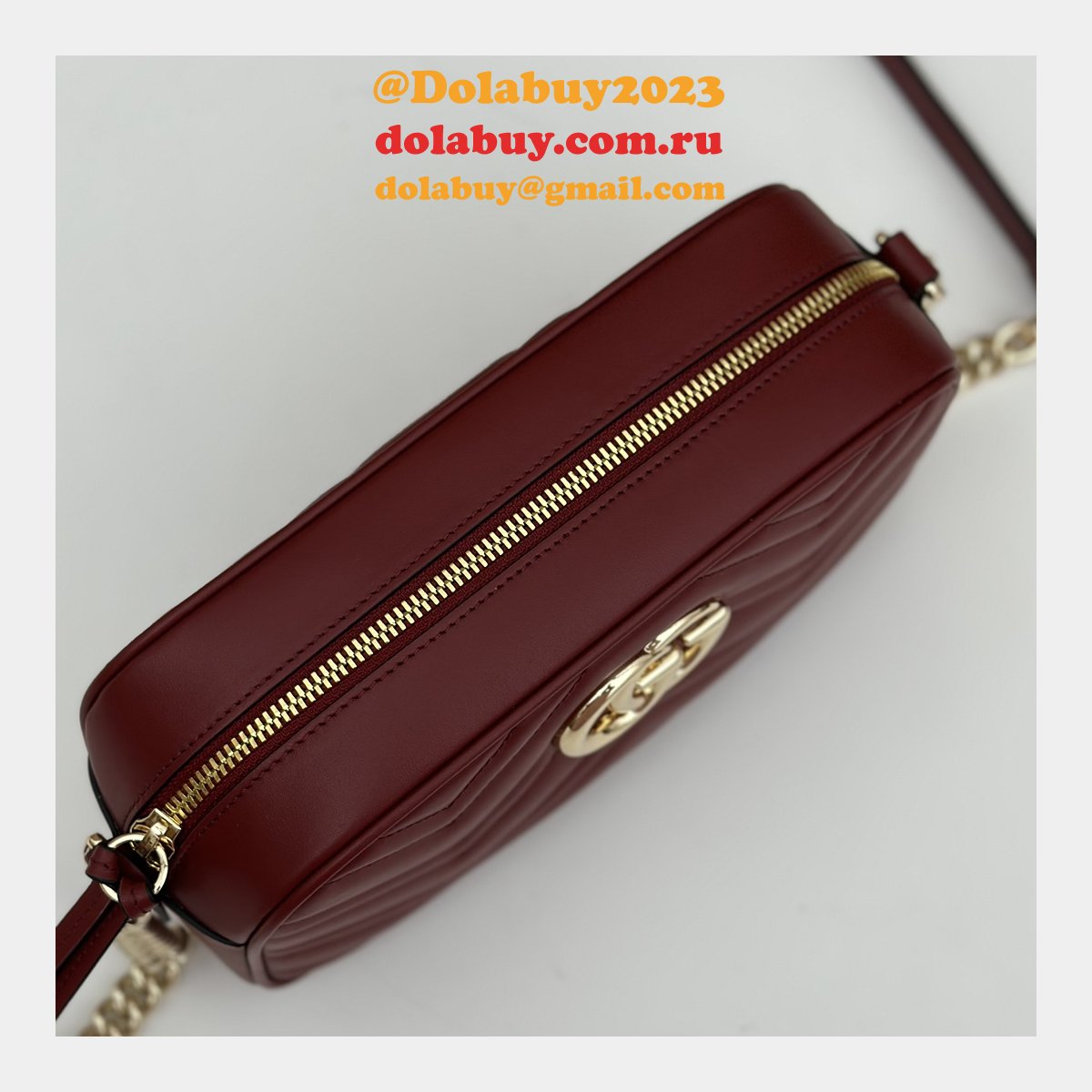 G*u*i perfect knockoff luxury 447632 gg marmont small matelassé shoulder red bag
