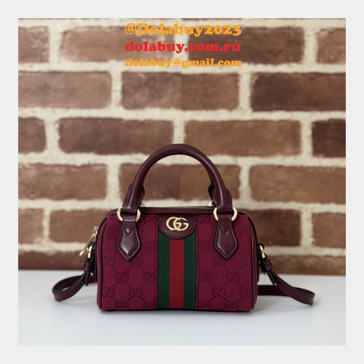 Gucci Knockoff 781490 Ophidia Super Ebony Supreme Bag
