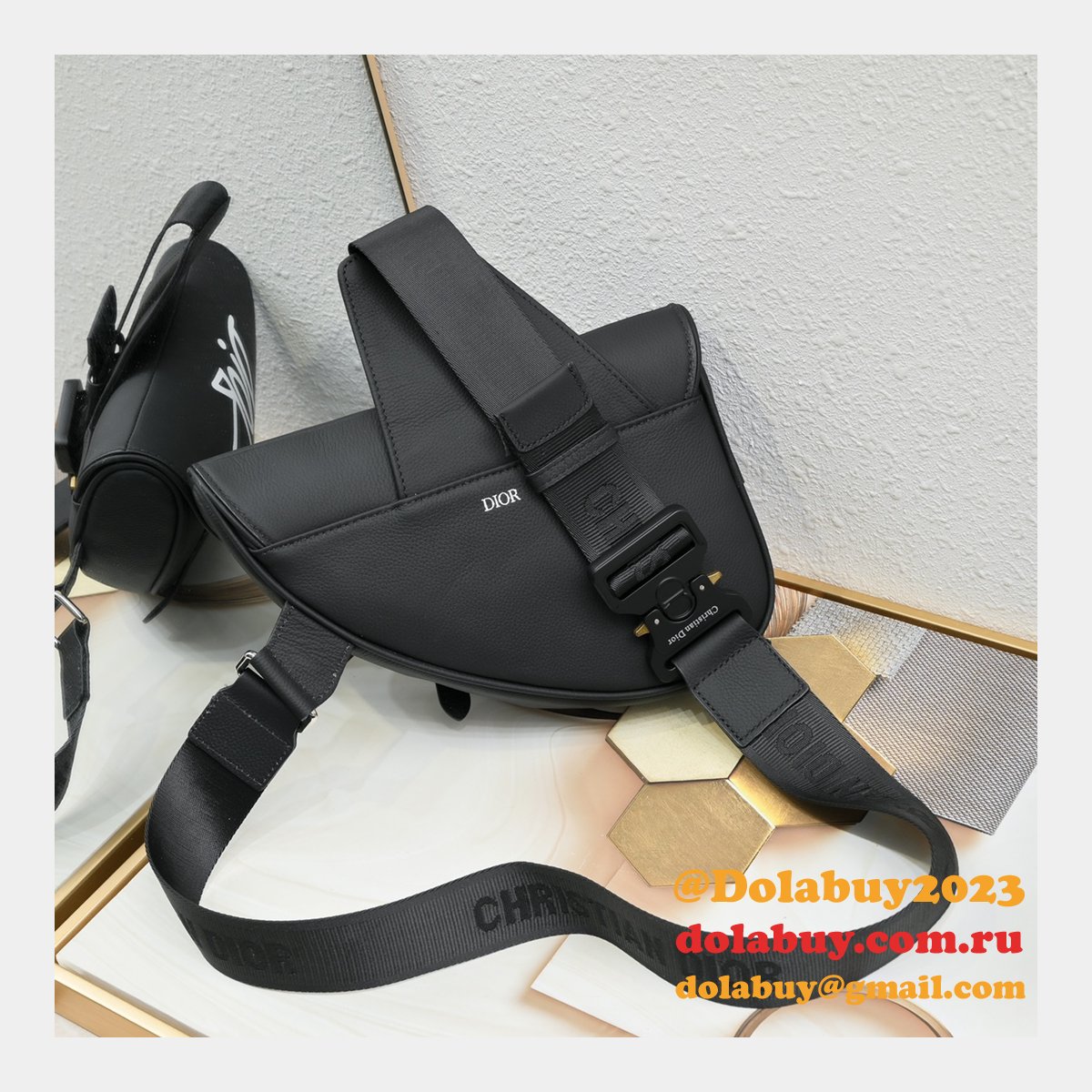 Wholesale CHRISTIAN DIOR saddle homme men bag