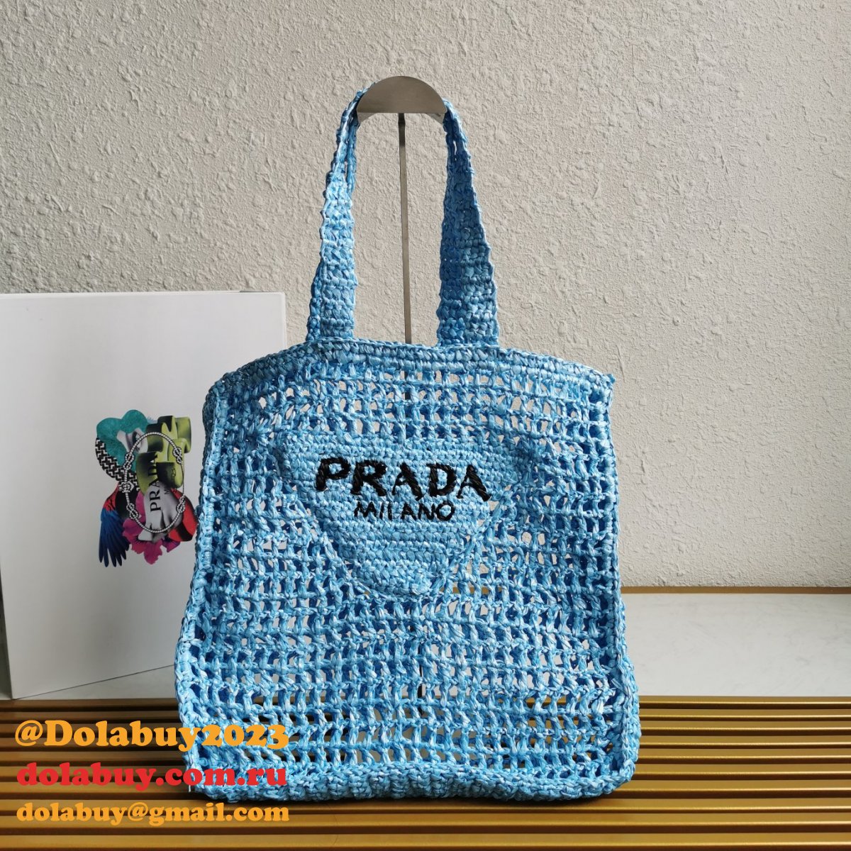 Top Quality PRADA Raffia tote bag Replica