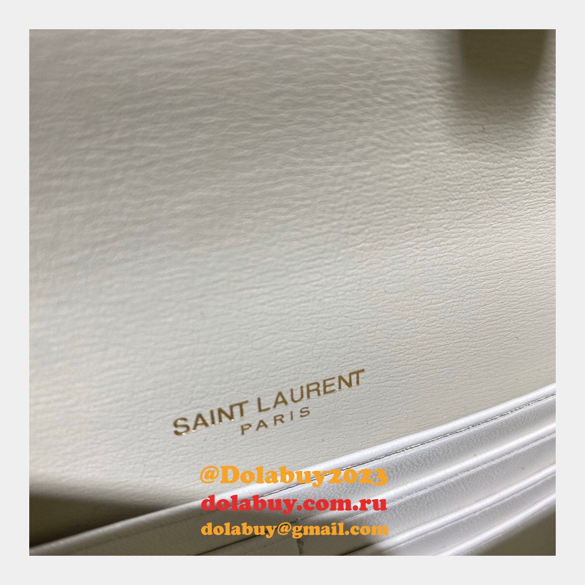 Replica YSL Sunset 19cm Pursesre Store Cream