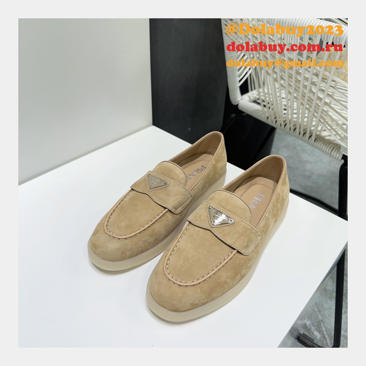 Best Quality Prada Saint-Tropez Replica Luxury Designer Shoes