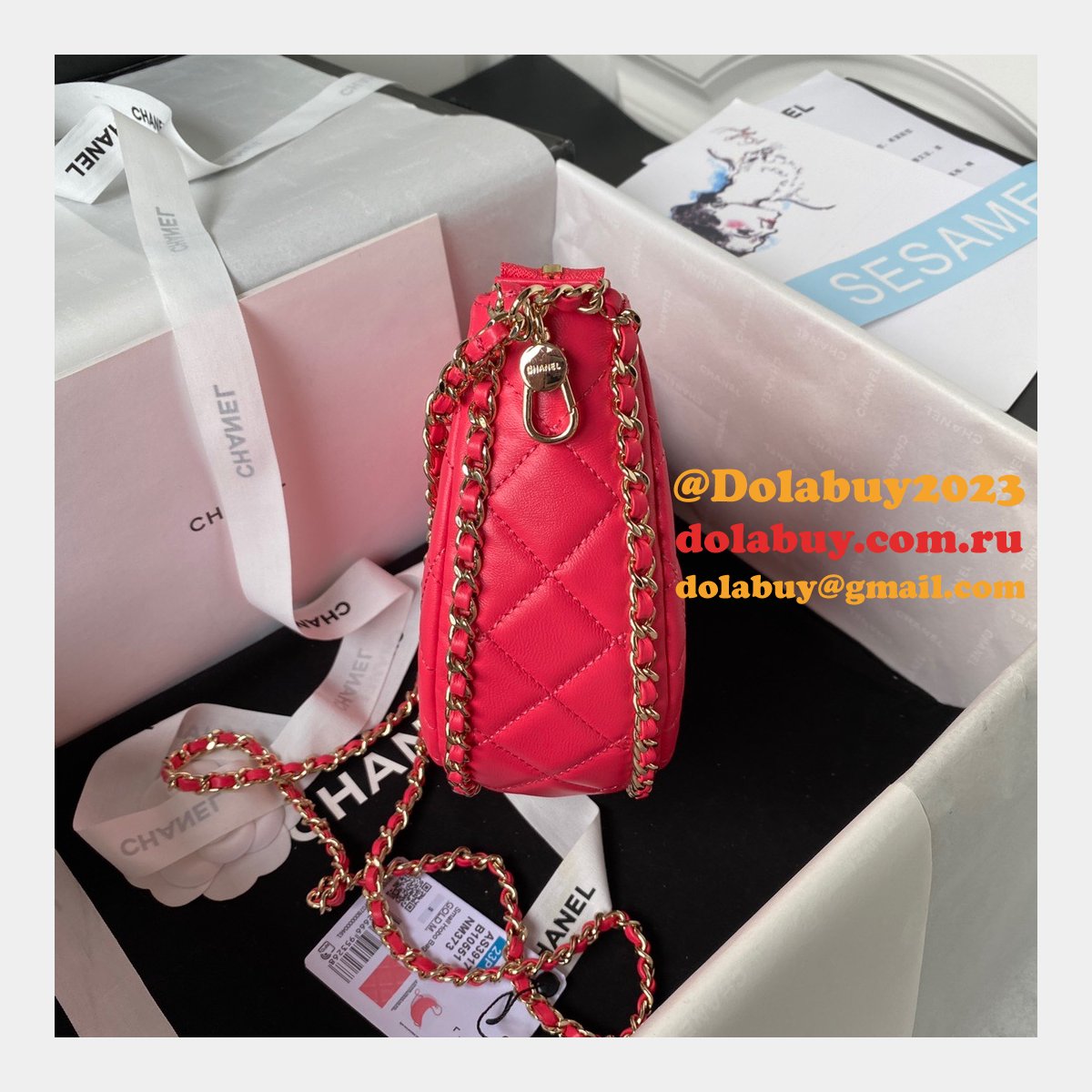 We Sale High-quality Fake AS3917 Lambskin Hobo Bag