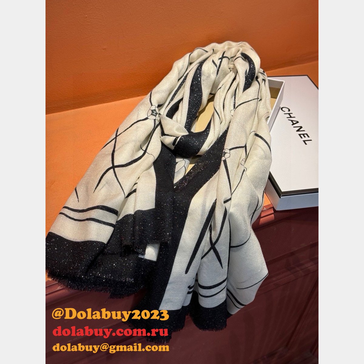 Perfect Chanel Camellia Top Grade Cashmere Scarf