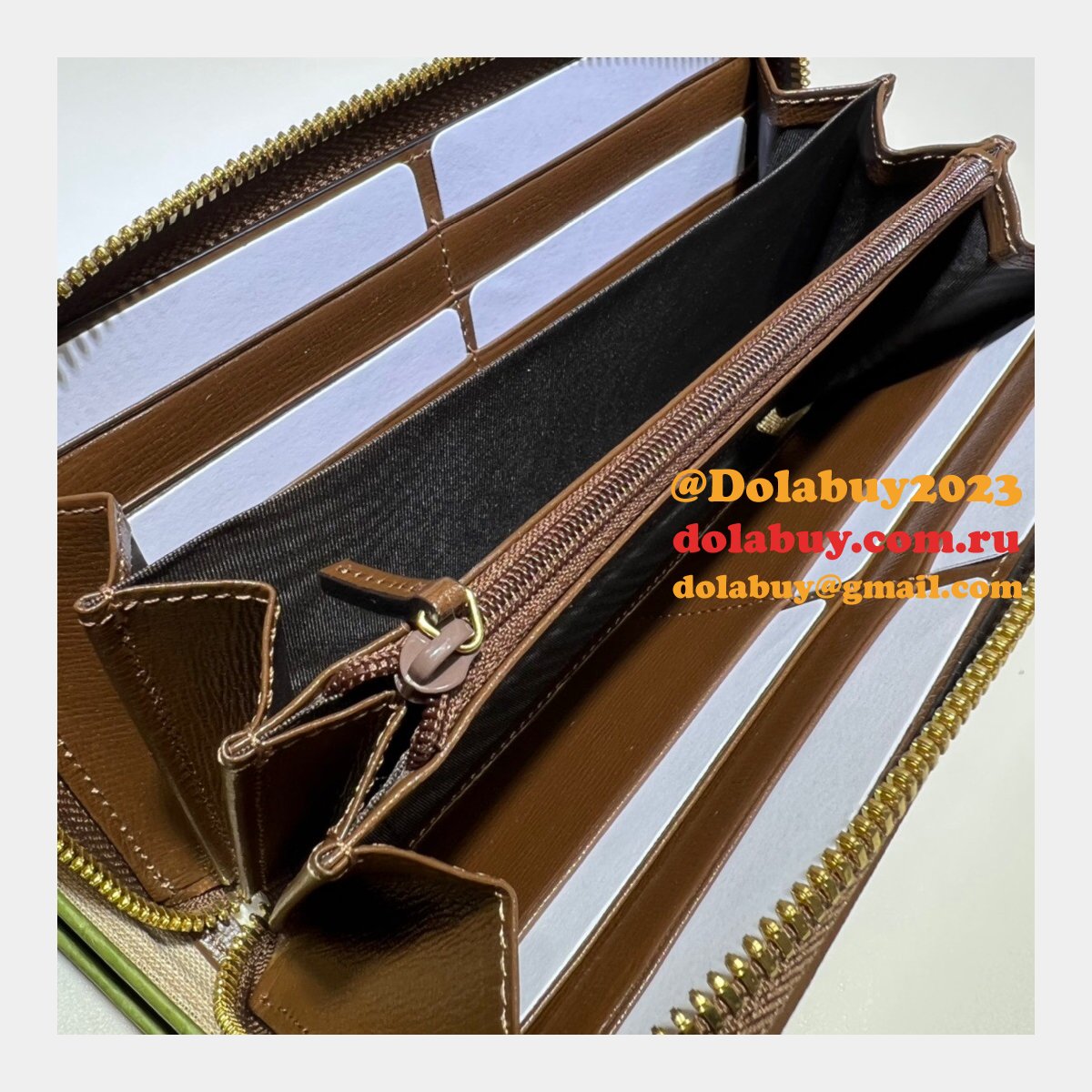 replica G*u*i gg supreme fake 673003 zip around wallet with interlocking g