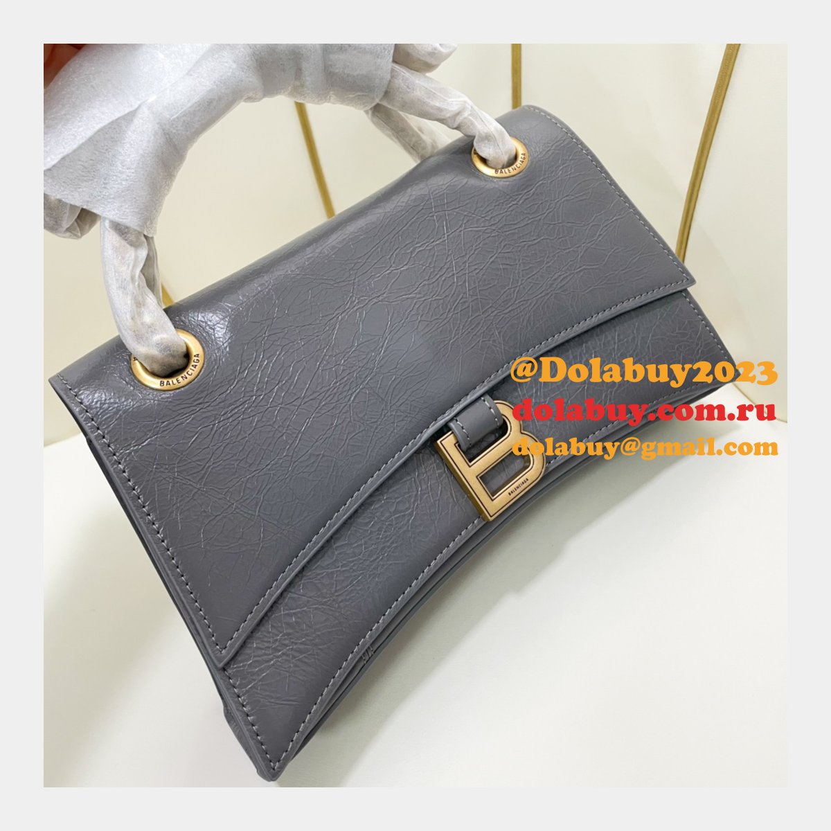 Top Quality BEST BALENCIAGA Crush Chain Small Bag 25CM