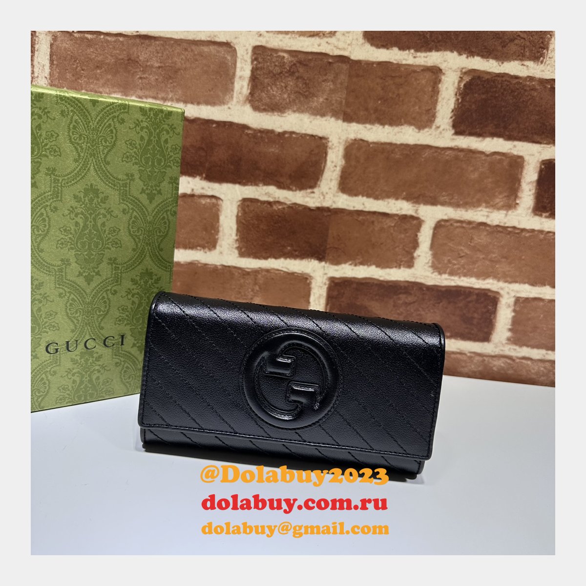 G*u*i replica blondie continental wallet 1:1 mirror 760302 bag