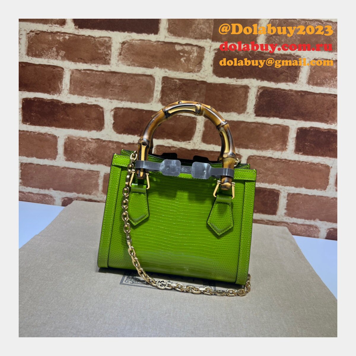 aaa quality replica G*u*i diana lizard 675800 bag