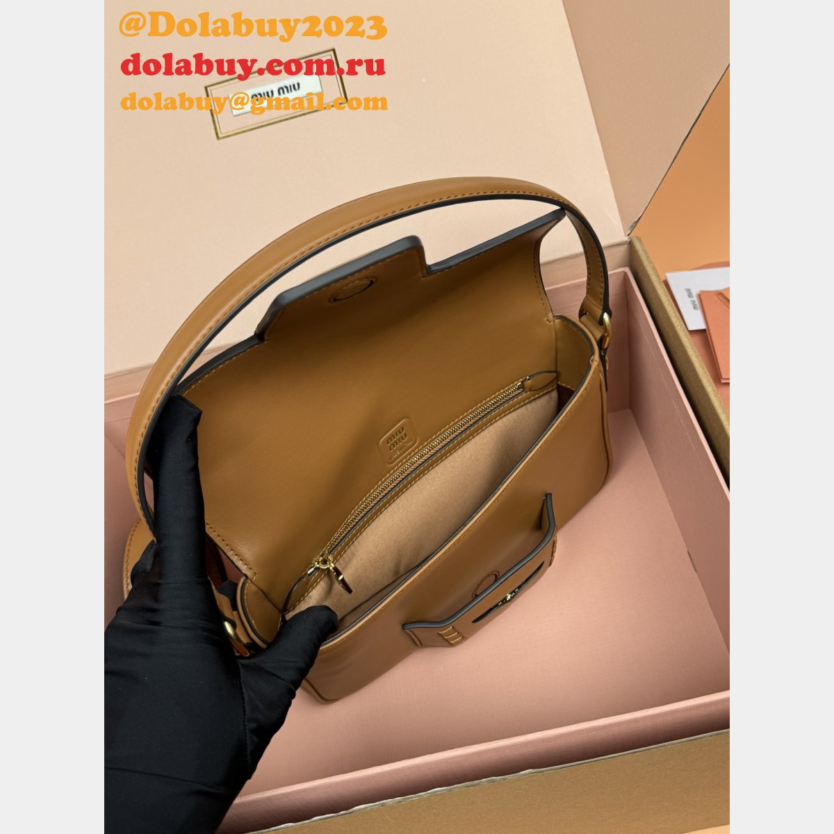 Top Quality MIU MIU 5BD270 Penny Leather Bag