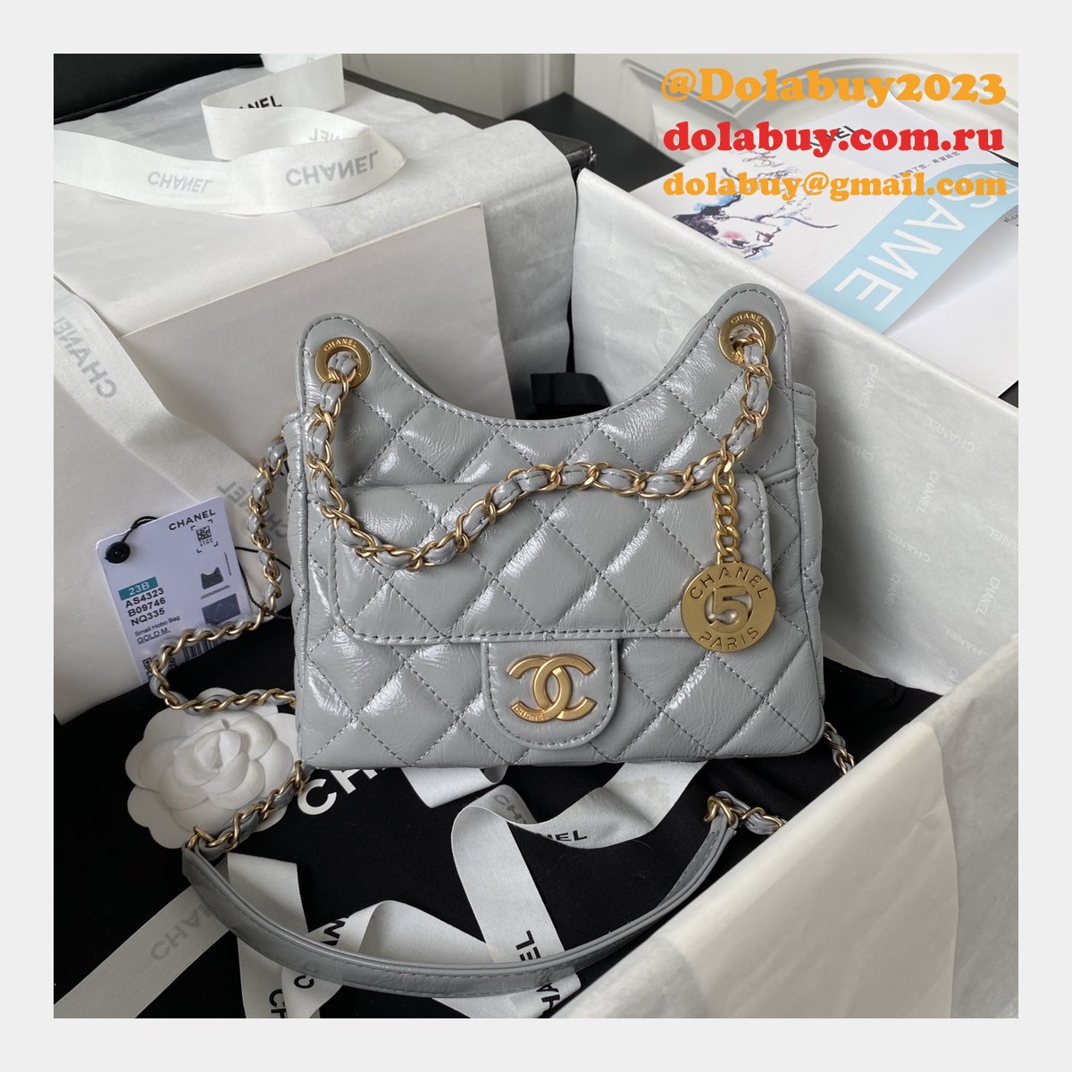 High Quality 1:1 Mirror Hobo Velvet Fashion AS4323 Replica Bag