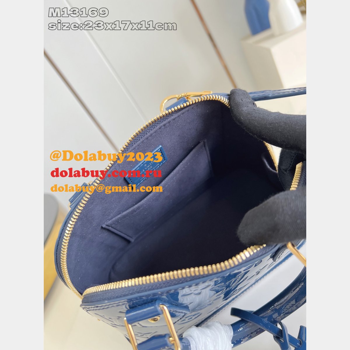 Louis Vuitton Alma BB M13169 Blue Top Quality Replica Handbag