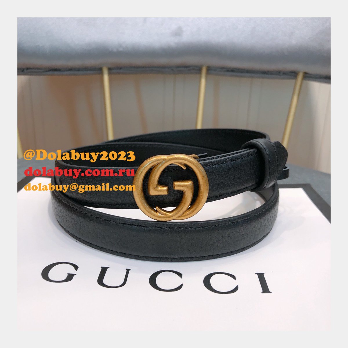 G*u*i belt with double g buckle 20mm,30mm,40mm black luxury