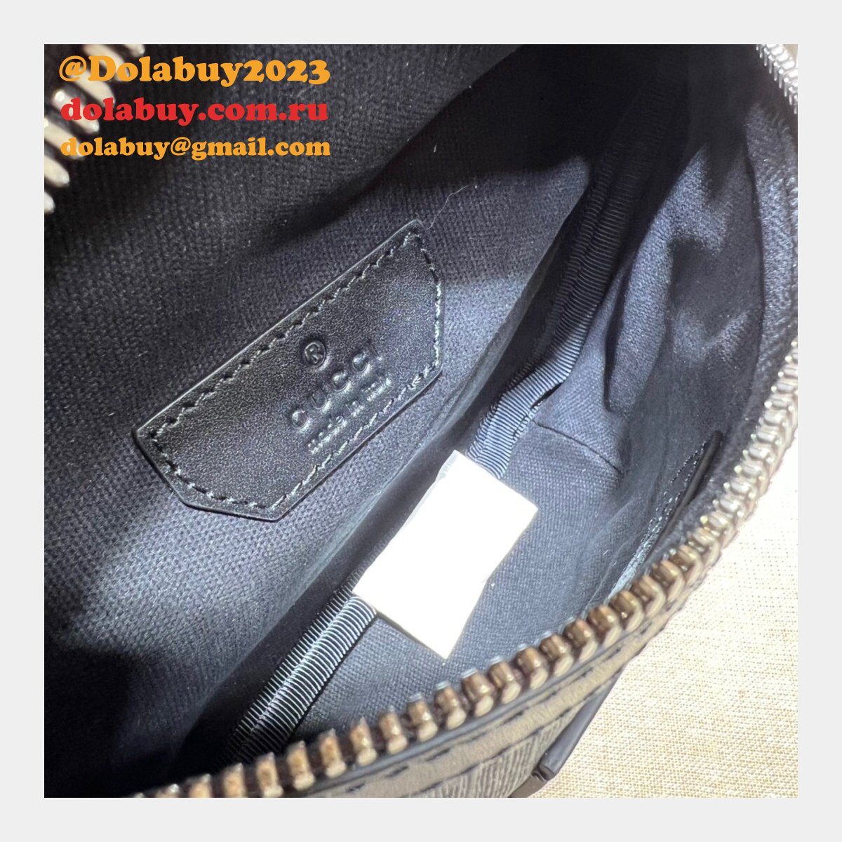 best quality fake G*u*i gg 675181 black belt aaa+ bag