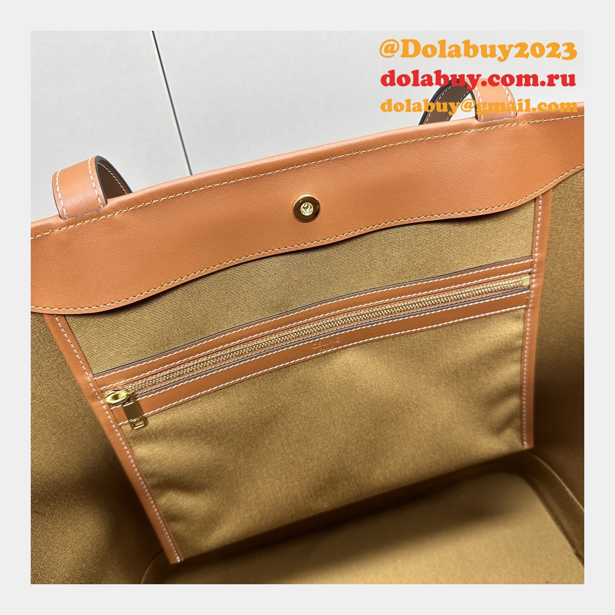 Designer 115072 Cabas Triomphe Canvas Tan Replica Bag